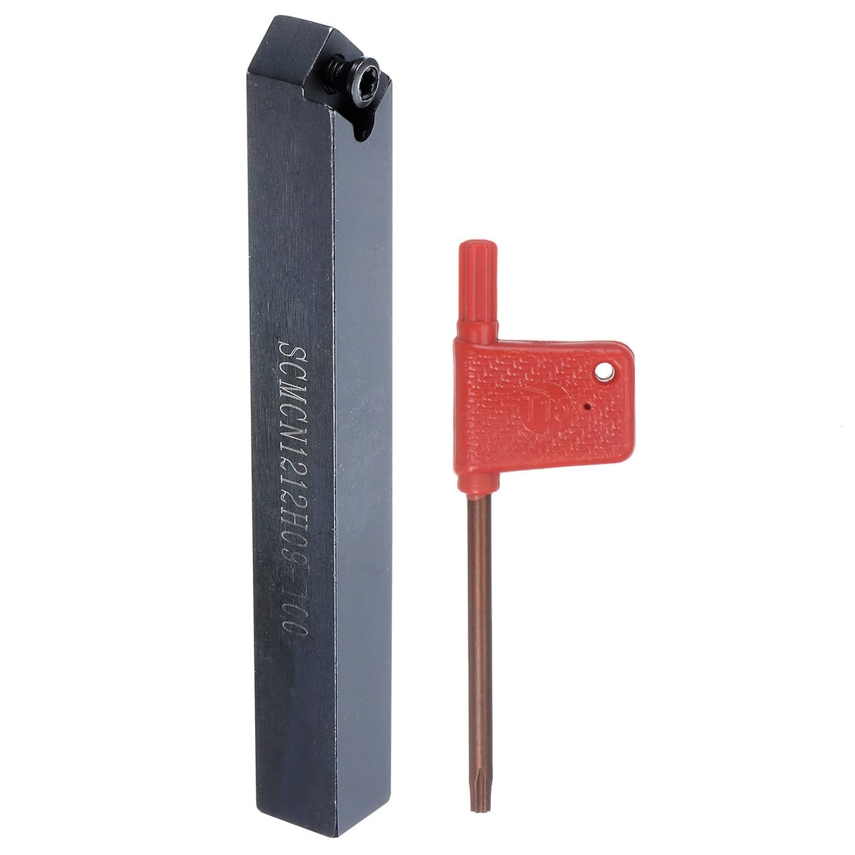 Indexable CNC Lathe Turning Tool Holder, 40° SCMCN1212H09-100 15/32" Shank 40CrMo-42CrMo Steel Carbide Turning Tool Holder for Turning Grooving Threading
