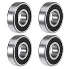 6305-2RS Deep Groove Ball Bearings Z2 25mm X 62mm X 17mm Double Shielded Carbon Steel 4pcs