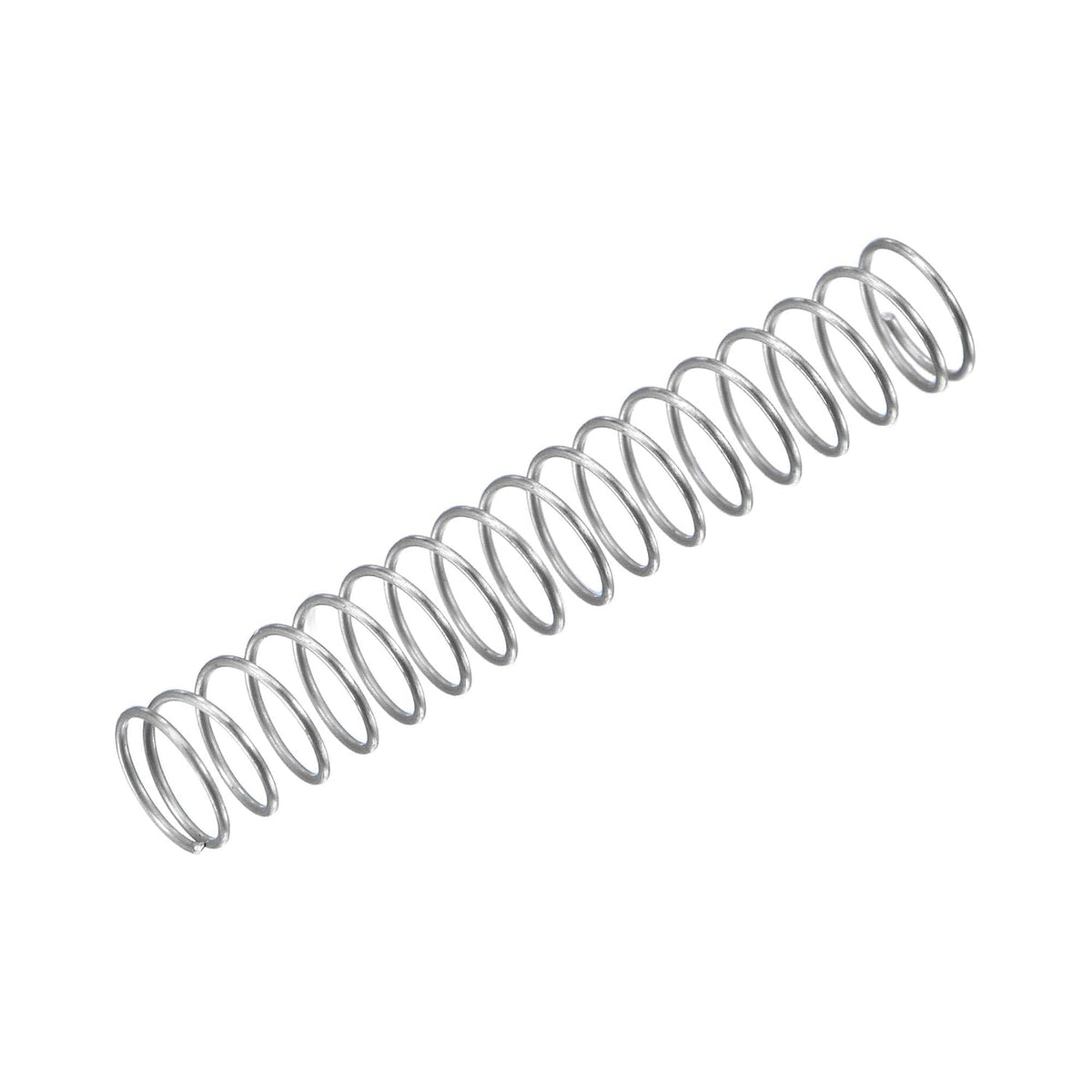 Compression Spring,304 Stainless Steel,4mm OD,0.3mm Wire Size, 15mm Compressed Length,25mm Free Length,2N Load Capacity for Home Projects, Silver Tone, 30pcs