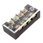 TB-2504 600V 25A Double Row 4 Terminal Barrier Blocks Connector