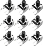 15Pcs Momentary PCB Side Mounting Fixed Bracket Pushbutton Push Button Tact Tactile Switch DIP 2 Terminals 6mmx6mmx8mm