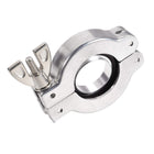 Aluminum Vacuum Clamp 53mm X 31mm KF25 Single Pin Clamp Wing Nut W Center Ring for Ferrule TC