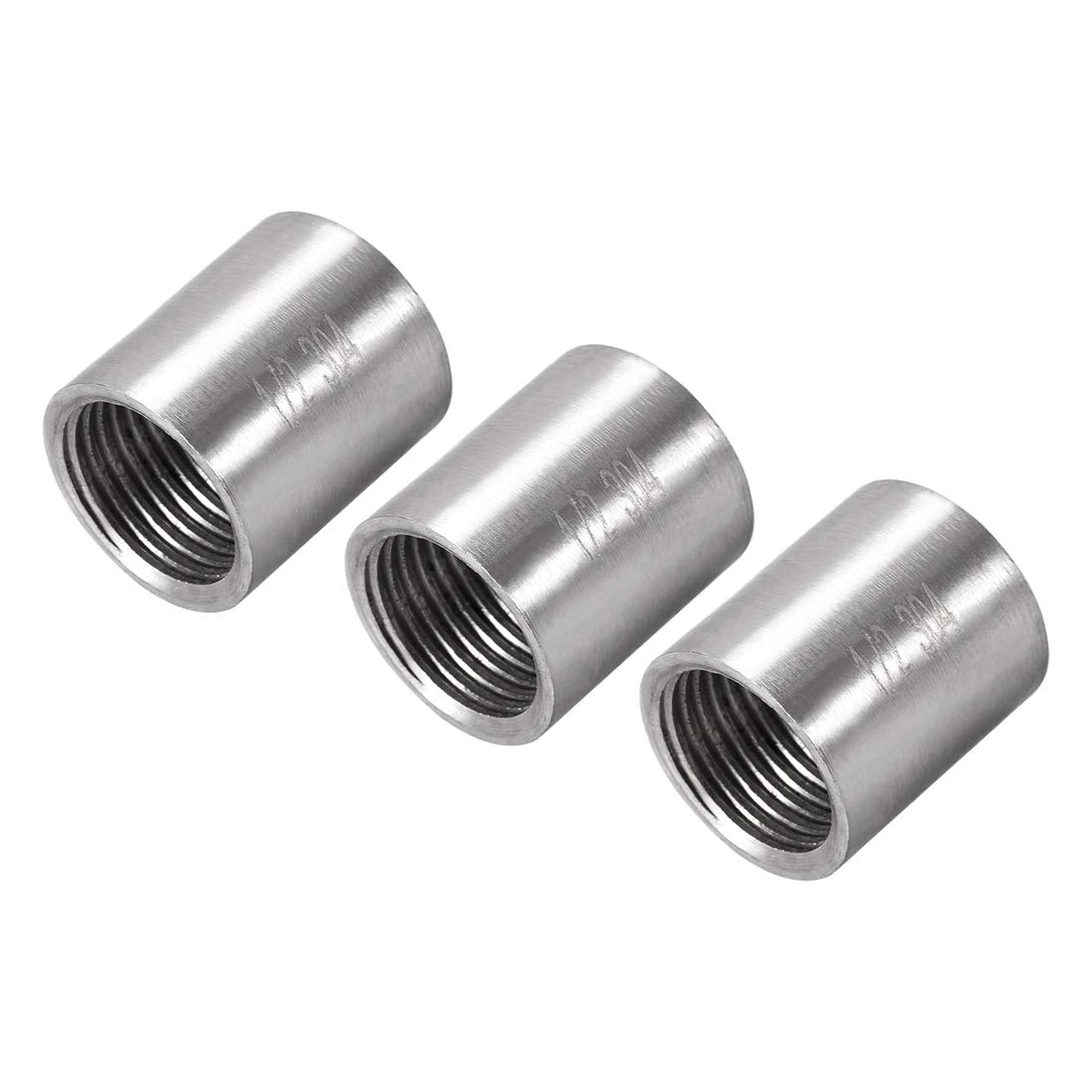 Stainless Steel 304 Cast Pipe Fittings Coupling Fitting 1/2 X 1/2 G Female 3pcs