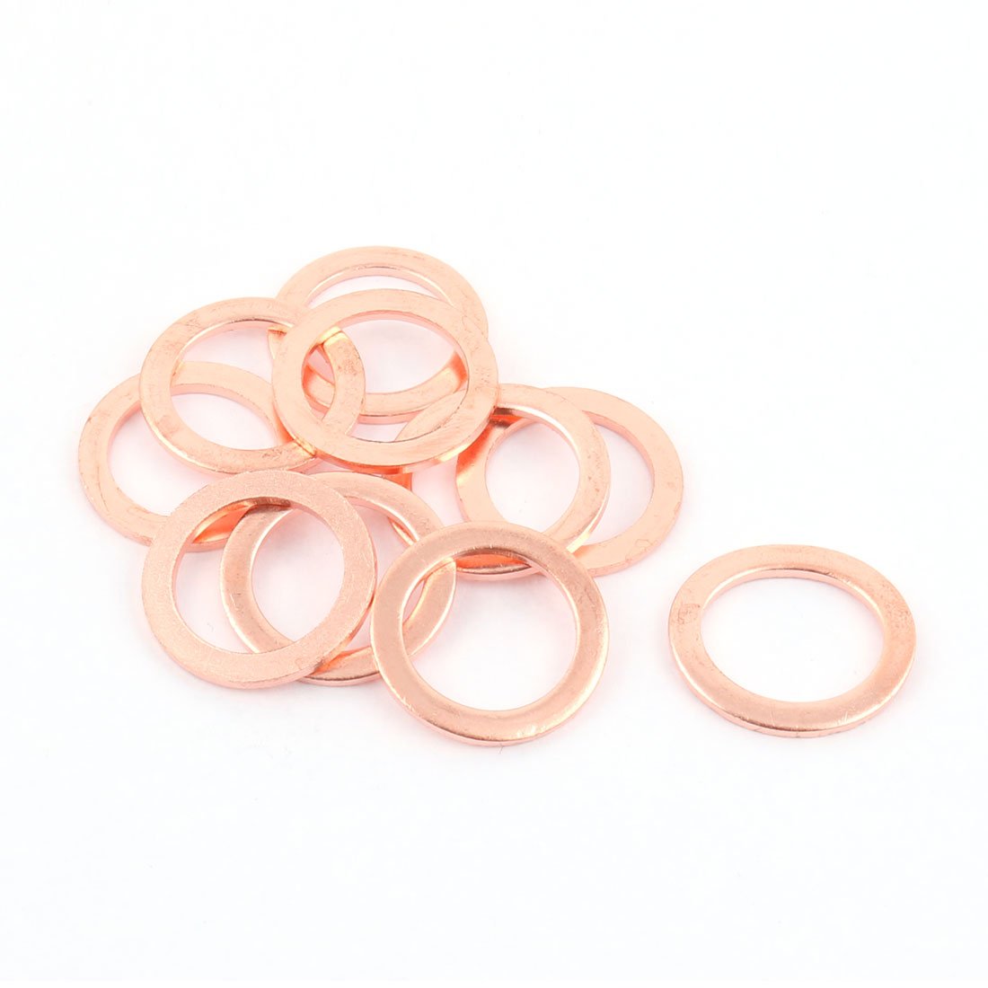 10pcs 28mm x 20mm x 2mm Flat Ring Copper Crush Washer Sealing Gasket Fastener