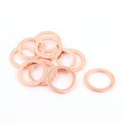 10pcs 28mm x 20mm x 2mm Flat Ring Copper Crush Washer Sealing Gasket Fastener