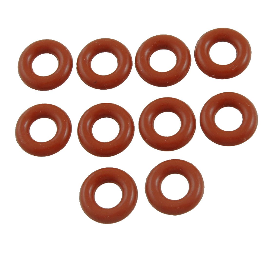 12mm x 3mm Silicone O Ring Oil Sealing Washers Grommets Red 10 Pcs