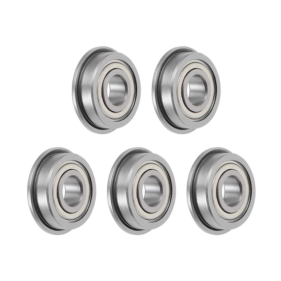 F695ZZ Flange Ball Bearing 5x13x4mm Shielded Chrome Bearings 5pcs