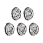 F695ZZ Flange Ball Bearing 5x13x4mm Shielded Chrome Bearings 5pcs