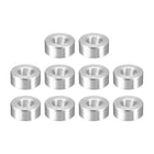 10Pcs Aluminum Spacer 3/4" OD x 3/8" ID x 5/16" Length Screw Standoff Bushing Plain Finish Unthreaded Round Metal Spacer for Screws Bolts and Rods, Silver