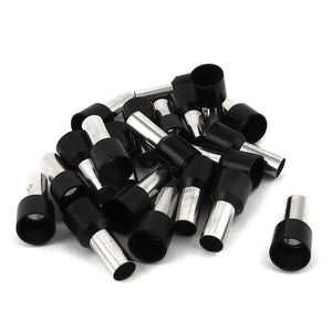 Wire Crimp Insulated Ferrule Pin End Terminal E16-12 6AWG with 20 Piece, Black