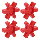 4pcs L090 Jaw Coupling Insert, Urethane Flexible Solid Type Center Insert for L-Jaw Couplings, Red