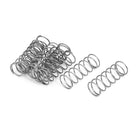Compression Spring,304 Stainless Steel,15mm OD,1mm Wire Size,40mm Free Length,Silver Tone,10Pcs