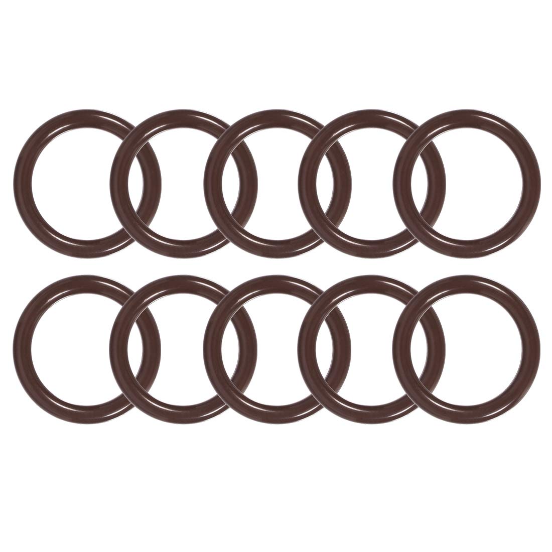 Fluorine Rubber O-Rings 19mm OD 14mm ID 2.5mm Width, Metric FKM Sealing Gasket, Pack of 10