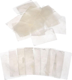 20 Pcs Capiz Shells, 40 mm x 70 mm Natural White Square Mica Sheets Single Hole for DIY Craft Making Wind Chimes Home Decoration Wedding Decorations