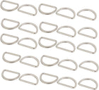 LinkMejor 25mm Inner Width Zinc Alloy Flat Typed D Welded Ring Silver Tone 25pcs