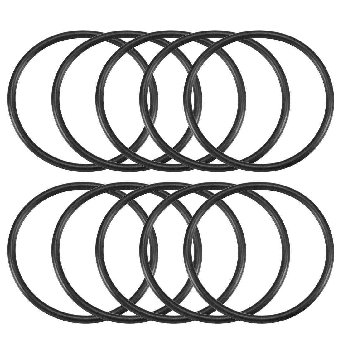 Nitrile Rubber O-Rings, 52mm OD 46mm ID 3mm Width, Metric Sealing Gasket, Pack of 10