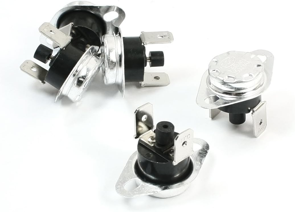 5Pcs NC Temp Switch Manual Reset Thermostat 80 Degree Celsius