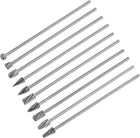 Tungstenkarbid Drehfräser 1/8" Schaft, doppelte Schnitt Zylindrische Radius End Drehfräser Werkzeug 6mm Durchmesser, für Bohrerfräser Bohrer Holz Weichmetall Schnitzerei Polieren, 10pcs