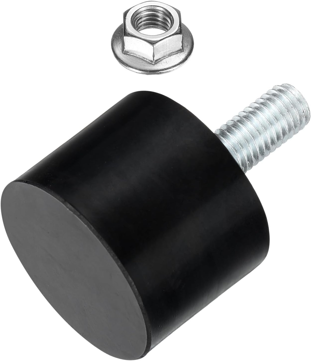 M10 Thread Rubber Mounts, Vibration Isolators, Cylindrical Shock Absorber with Studs 40 x 30mm with Non-Slip Nuts