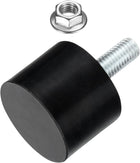 M10 Thread Rubber Mounts, Vibration Isolators, Cylindrical Shock Absorber with Studs 40 x 30mm with Non-Slip Nuts