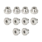 Knurled Thumb Nuts, 10Pcs M6x1mm Iron Round Knobs Fasteners for 3D Printer Parts, Silver Tone