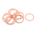 10pcs 26mm x 20mm x 1mm Flat Ring Copper Crush Washer Sealing Gasket Fastener
