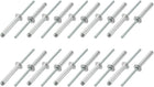 20 Pcs 5mm x 30mm Aluminum/Steel Open End Blind Rivets