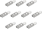 Fold Over Cord Ends, 2mm Inner Dia. Terminators Crimp Cap Clasp Tips for Leather Ribbon Craft Making, DIY Necklace, Bracelet, Silver Tone, 100Pcs