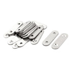 a14082000ux0057-DM Two Holes Straight Corner Bracket Silver Tone, 47 mm x 15 mm x 2 mm Size (Pack of 20)