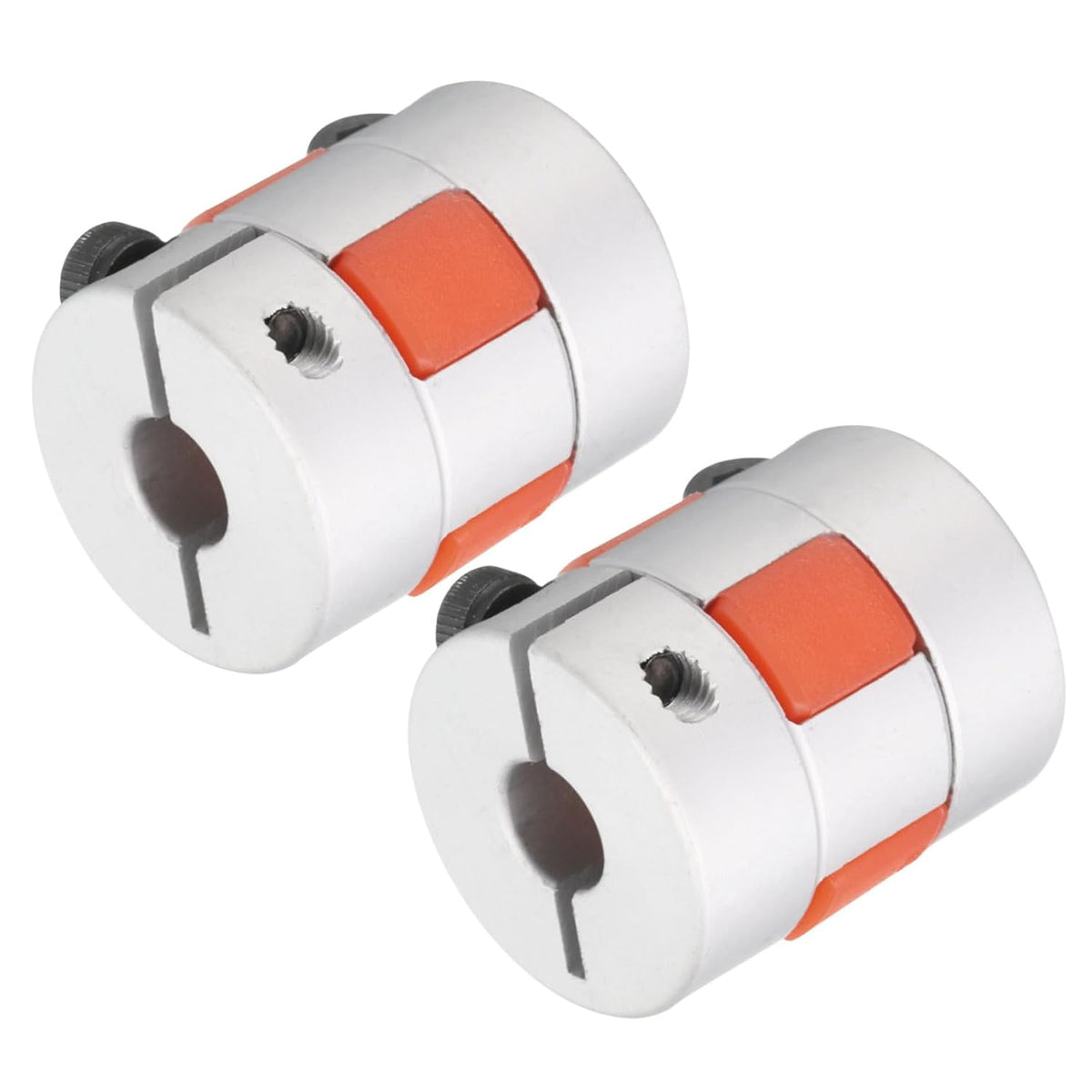 Aluminum Plum Shaft Coupling 8mm to 8mm Bore L30xD25 Flexible Coupler Joint for Machine and Servo Stepped Motor Pack of 2