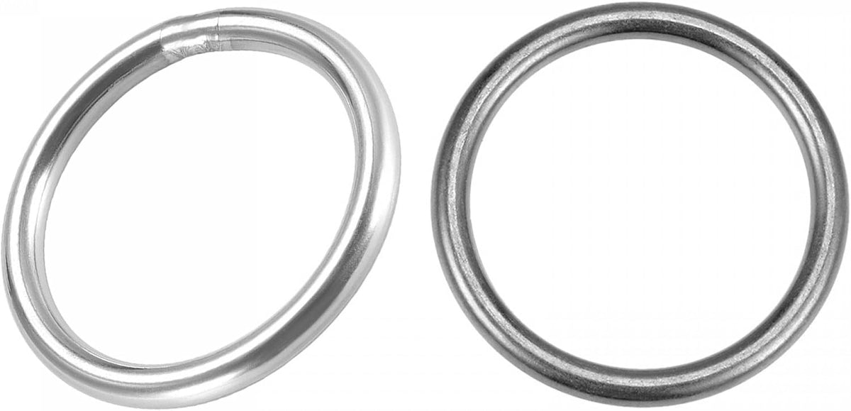 30mm OD 201 Stainless Steel Welded Round Rings 10pcs and 25mm ID Zinc Alloy O Ring Buckle Black, 15pcs