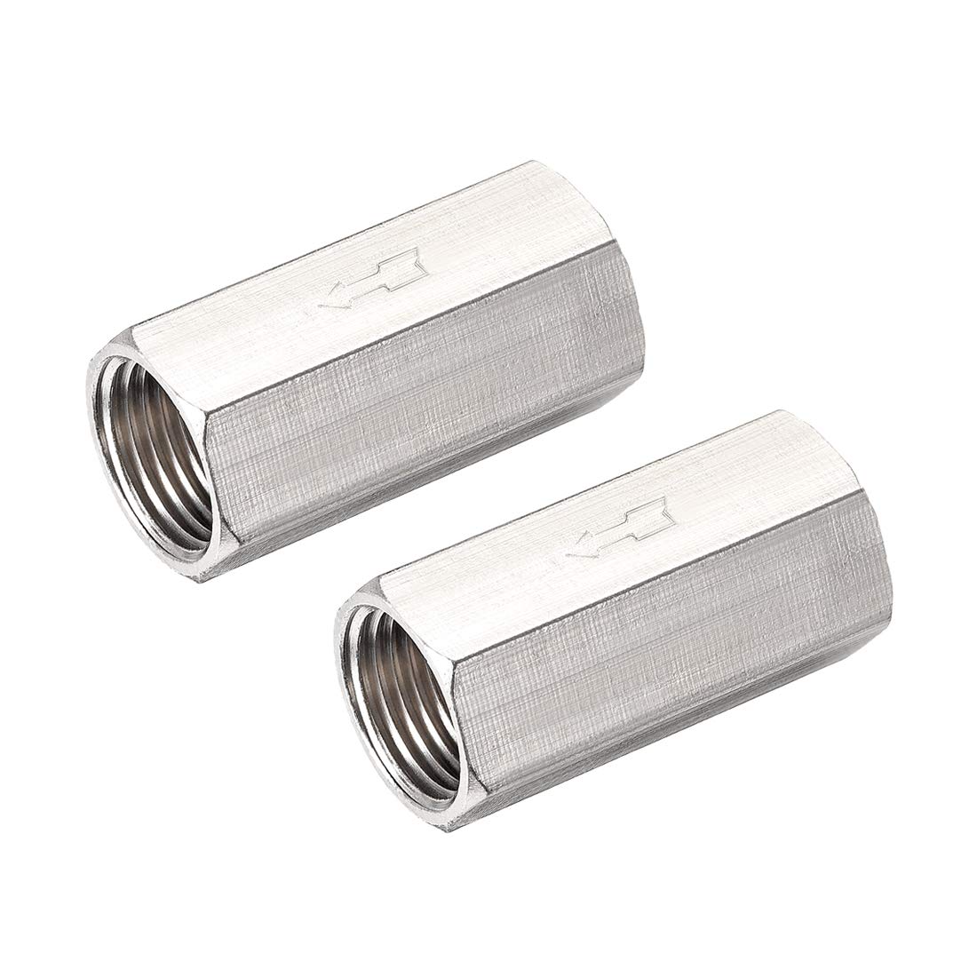 One Way Air Check Valve G 1/2" BSP Female Threaded Full Port Check Valve 2Pcs