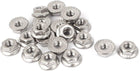 1/4"-20 304 Stainless Steel Serrated Hex Flange Lock Nuts 20 Pcs