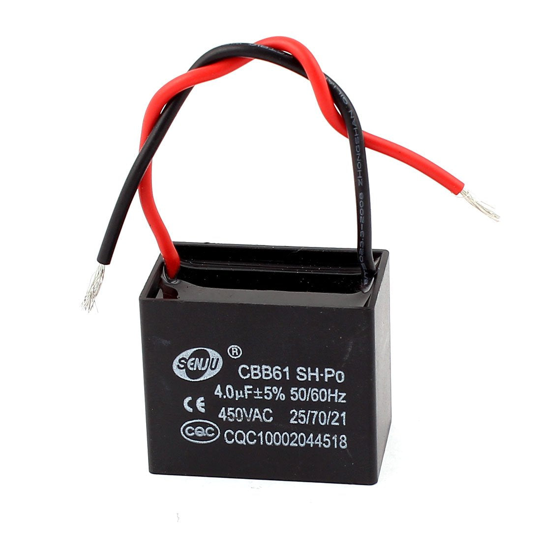 a15052300ux0380 AC 450V 4uF 5% Two Wires Polypropylene Film Ceiling Fan Motor Capacitor