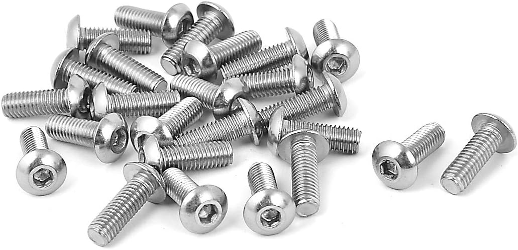 M5 x 14Mm Stainless Steel Button Head Socket Cap Screw 25 Pcs