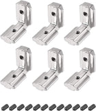 Interior Joint Bracket, Inside Corner Connector 4040 Series with Screws for Aluminum Extrusion Profile, 6 Pcs