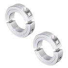 2pcs Double Split Clamp-On Shaft Collar for 1-1/4" Shaft, Two-Piece Clamping Collar, 2-1/16" OD, 1/2" Thickness, Aluminum Alloy Set Screw Split Collar Clamp