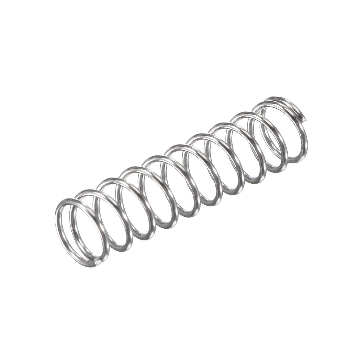 Kompressionsfeder, 304 Edelstahl, 8mm OD, 0.8mm Drahtgröße, 21mm Komprimierte Länge, 35mm Frei Länge, 11.8N Tragfähigkeit für Heimprojekte, Silberton, 10pcs