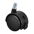Furniture Casters 2 Inch Nylon M10 x 15mm Threaded Stem Swivel Caster Wheels W Brake, 38lb Capacity Each Wheel, 10 Pcs
