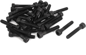M5 x 30mm Alloy Steel Hex Socket Head Cap Screws Bolt Black 30 Pcs