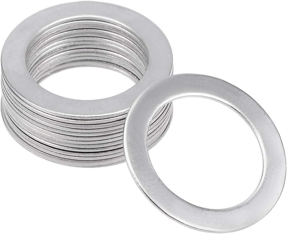 15Pcs 18mm X 26mm X 0.8mm 304 Stainless Steel Flat Washer for Screw Bolt