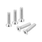 100 pcs #4-40x3/8 inches Machine Screws Phillips Pan Cross Head Screws Fasteners Bolts 304 Stainless Steel Silver for Wall Socket,House Repairs