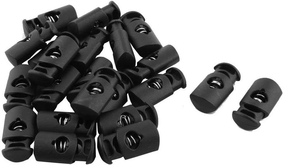 LinkMejor® Travel Cord Locks Spring Loaded Stopper Toggle Buckle Rope Clamp 22PCS