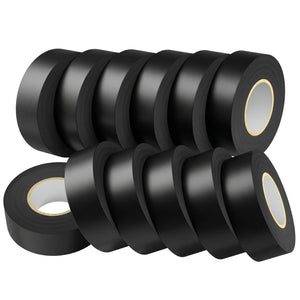 LinkMejor 0.75" x66ft 12 Pack Elektrisk Tape, Vandtæt Brandhæmmende
