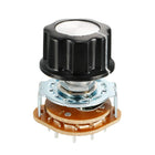 4P3T 4 Pole 3 Throw Single Deck Band Channel Rotary Switch Selector with Black Plastic Knob