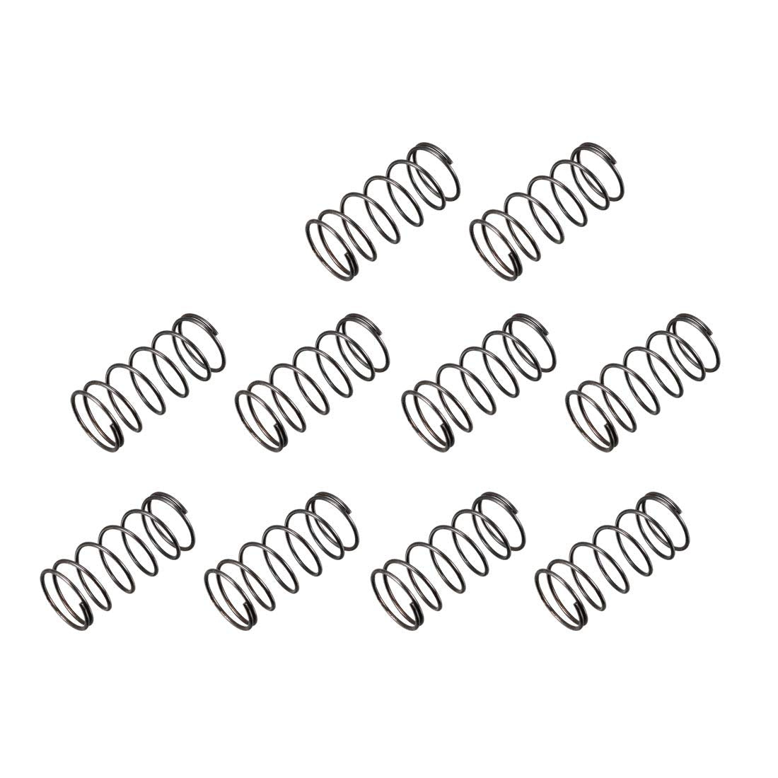 Compression Spring - 1.2mm Wire Dia, 19mm OD, 40mm Free Length Spring Steel Extension Spring,Black,10Pcs
