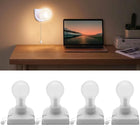 Bougies à piles, 4 Pack LED pour placard avec tire-fil