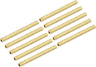 Brass Tube 2.5mm OD 0.5mm Wall Thickness 30mm Length Pipe Tubing for DIY 10 Pcs