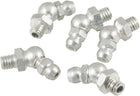 5 Pcs M6x1 Thread 45 Degree Angle Hydraulic Grease Nipple Zerk Silver Tone