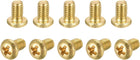 Brass Machine Screws, M3x5mm Phillips Pan Head Fastener Bolts for Furniture, Office Equipment, Electronics 100Pcs